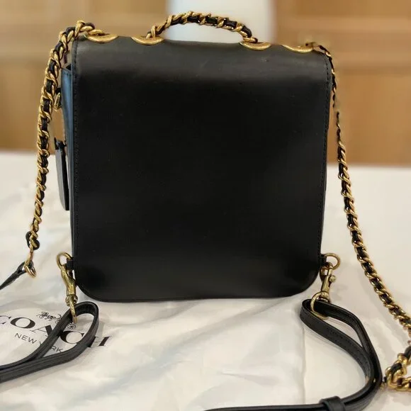 Coach Madison Convertible Backpack 18 in Black Leather - Picture 4 of 13